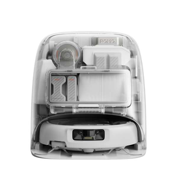 DJI ROMO P (Víztartályos változat) robotporszívó, átlátszó