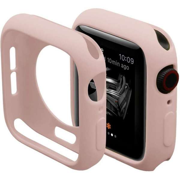 Soft Szilikon Apple Watch Tok - Rózsaszín - 44mm