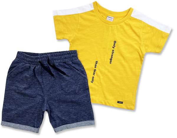 Fiús együttes- Strong, sárga Méret: 116 (6éves)