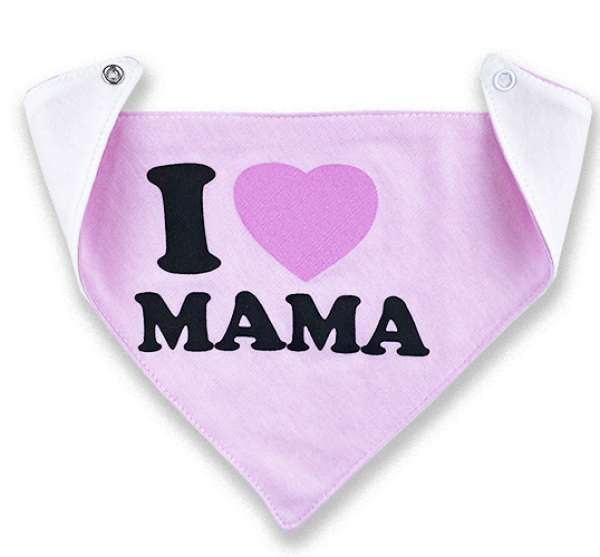 Nyálkendő babáknak - Mama, rózsaszín