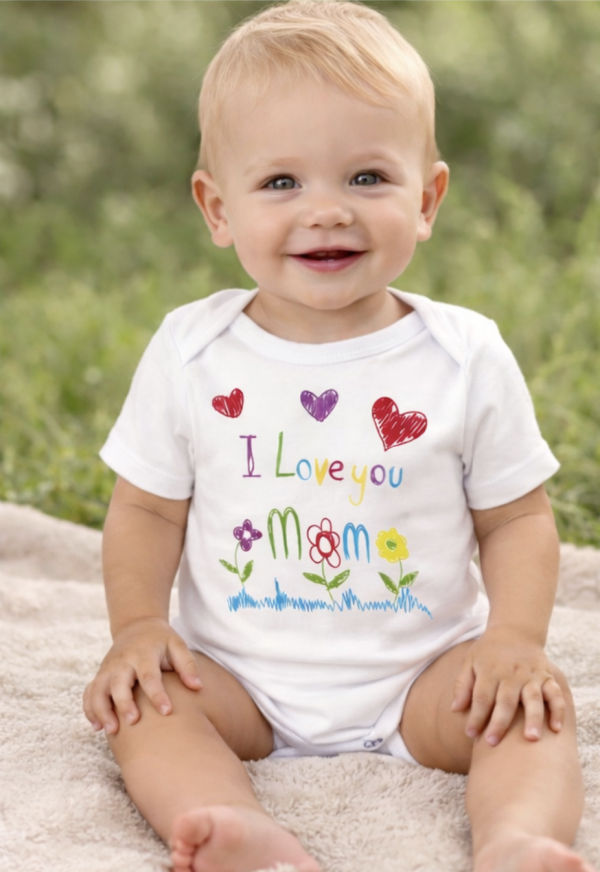 Baba body, kombidressz- Szeretlek téged Anya Méret: 74 (6-9hó)