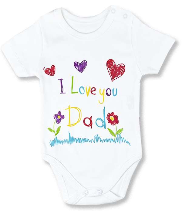 Baba body, kombidressz- Szeretlek téged Apa Méret: 80 (9-12hó)