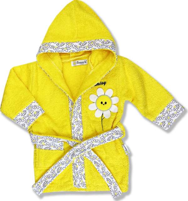 Baba és gyermek fürdőköpeny- My Daisy, sárga Méret: 3 éves