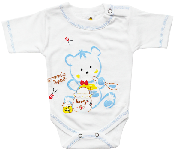 Baba body - rövid ujjú, Greedy Bear Méret: 56 (0-2hó)