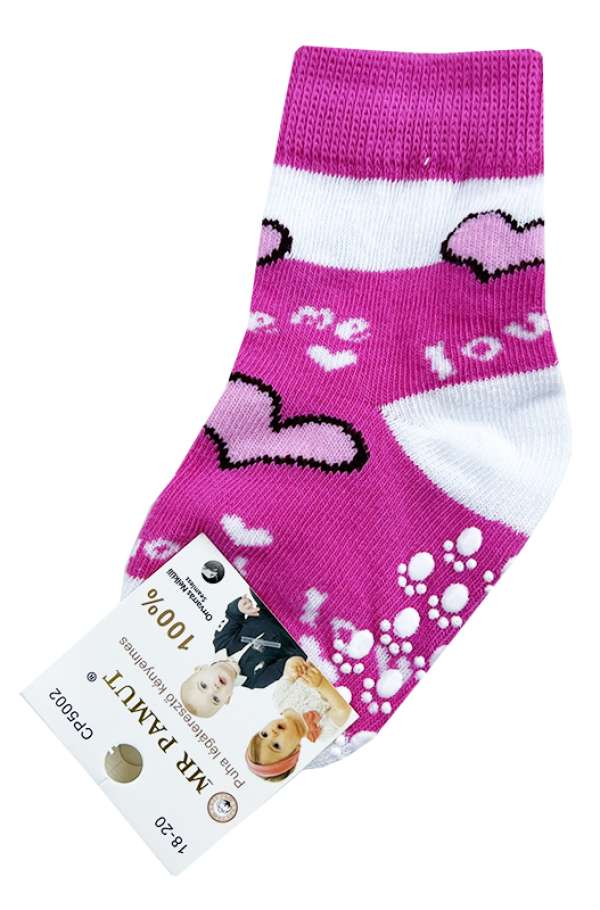 Baba csúszásgátló zokni- Love Méret: 21-23