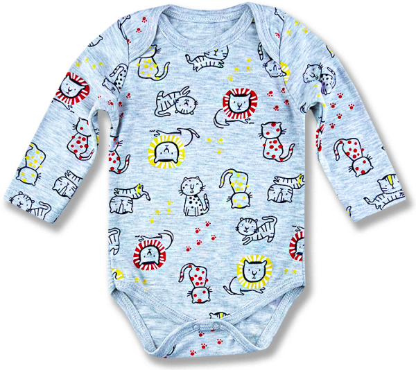 Baba body- Roar, szürke Méret: 74 (6-9hó)