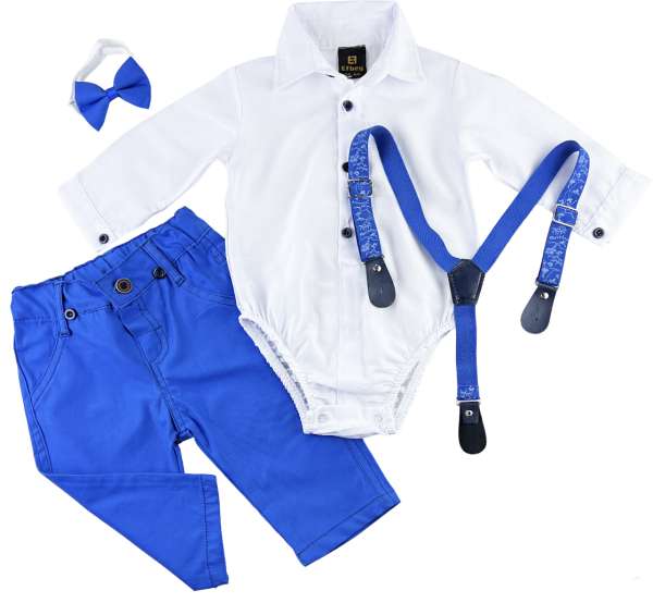 4részes elegáns fiús babaruha szett- Divat Méret: 74 (6-9hó)