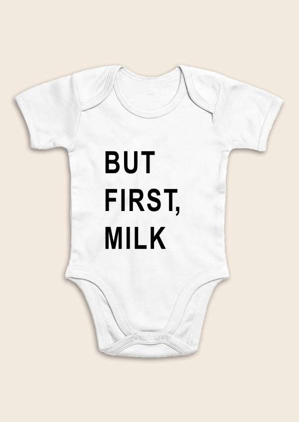 Baba body, rövid ujjú- Tejet kérek Méret: 74 (6-9hó)