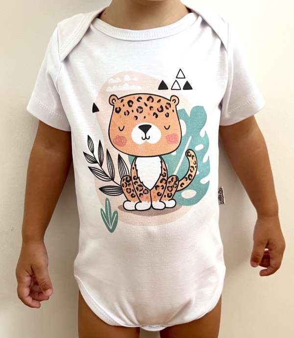 Baba body, rövid ujjú- Leopárd a vadonban Méret: 68 (4-6hó)