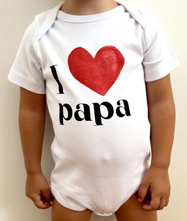 Baba body, rövid ujjú- Szeretem apát Méret: 92 (18-24hó)