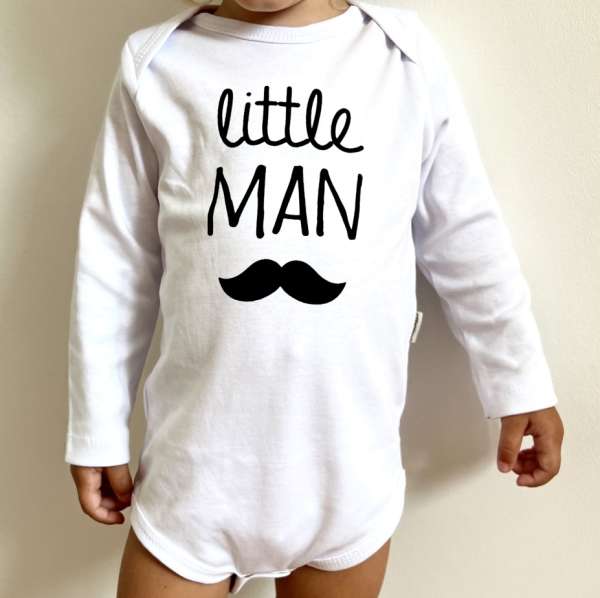 Egyedi baba body, hosszú ujjú- Kicsi pasi Méret: 86 (12-18hó)