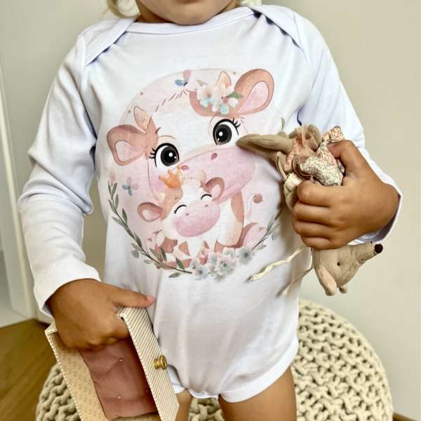 Egyedi baba body, hosszú ujjú- Boci család Méret: 92 (18-24hó)