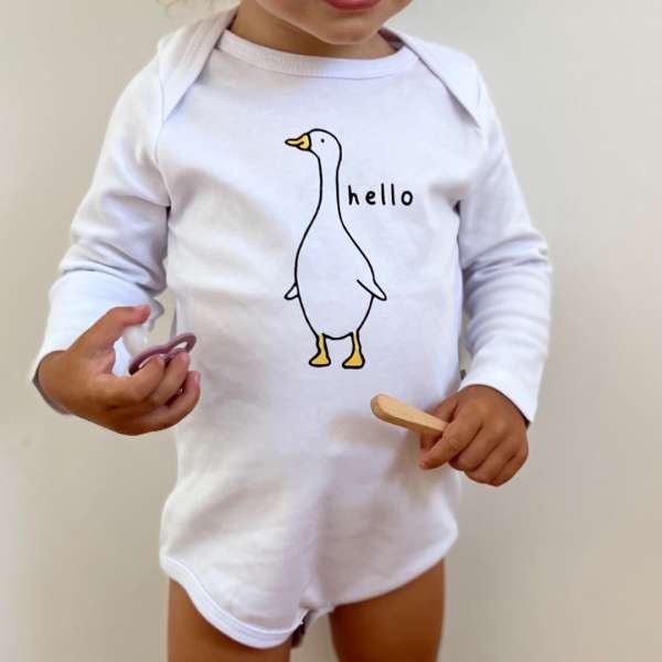 Egyedi baba body, hosszú ujjú- Minimal Méret: 56 (0-2hó)