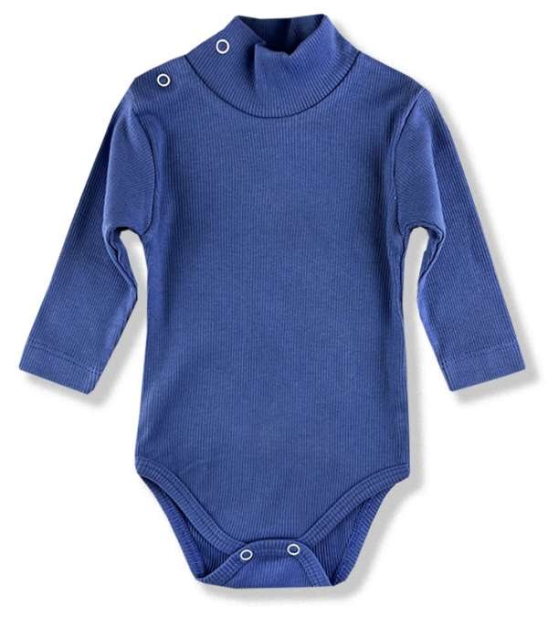 Baba body garbó- Klasszikus, kék Méret: 56 (0-2hó)