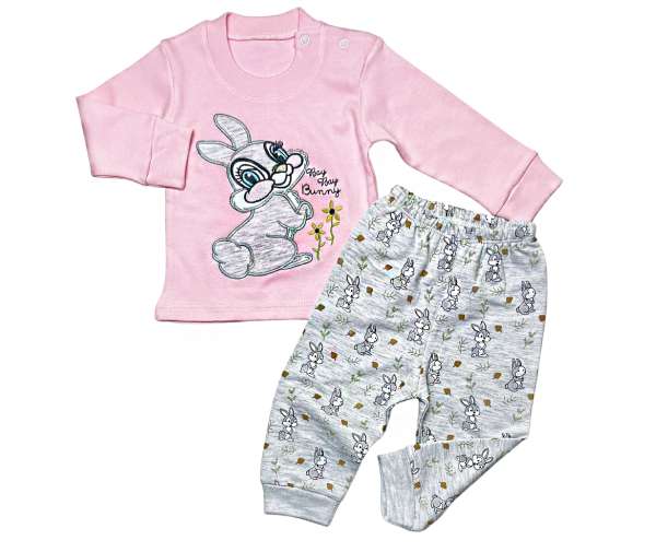 2részes kislány babaruha - Nyuszi Méret: 74 (6-9hó)