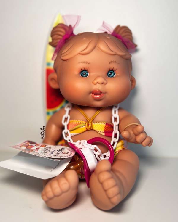 Kézműves spanyol baba- Pepotes Summer szörfdeszkával 26cm