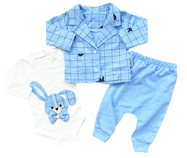 3részes babaruha szett - Divat, Nyuszi Méret: 56-62