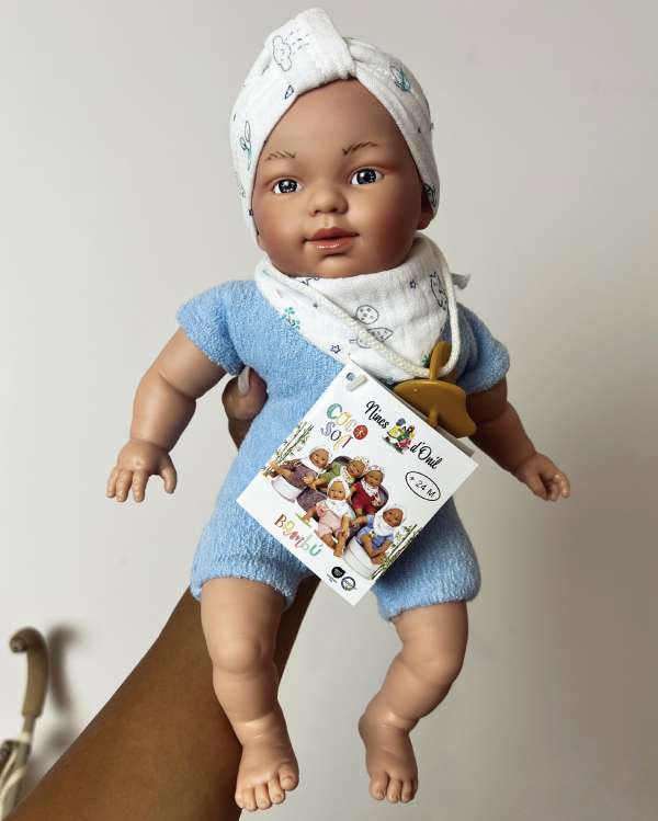 Kézműves baba- Coco, 26 cm