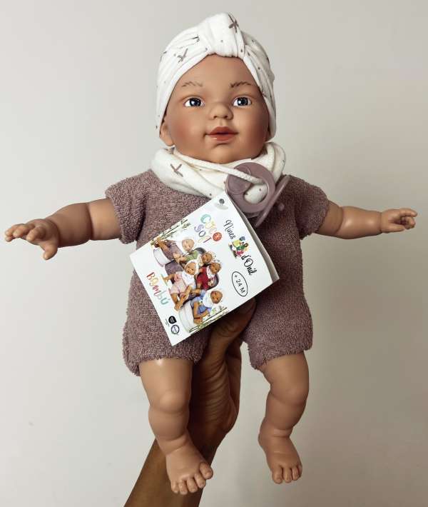 Kézműves baba- Coco, 26 cm