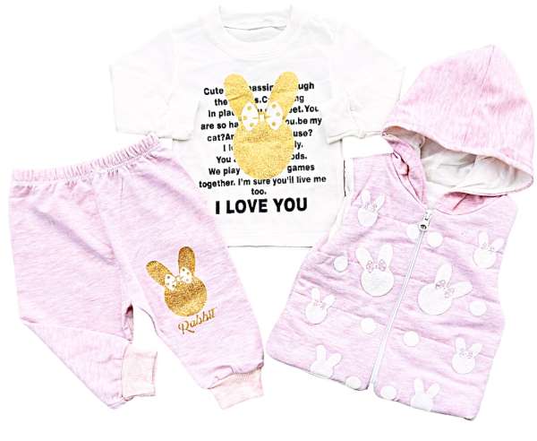 3részes babaruha szett - Rabbit Méret: 92 (18-24hó)