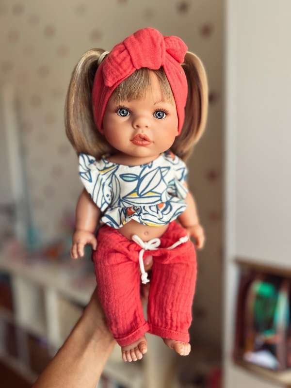 Kézműves spanyol baba- Eva, Joy 37cm