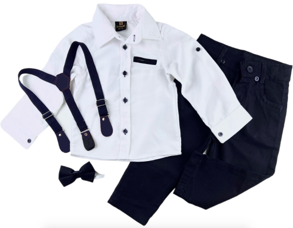 4részes elegáns fiús gyerekruha szett- Divat, Méret: 7 éves