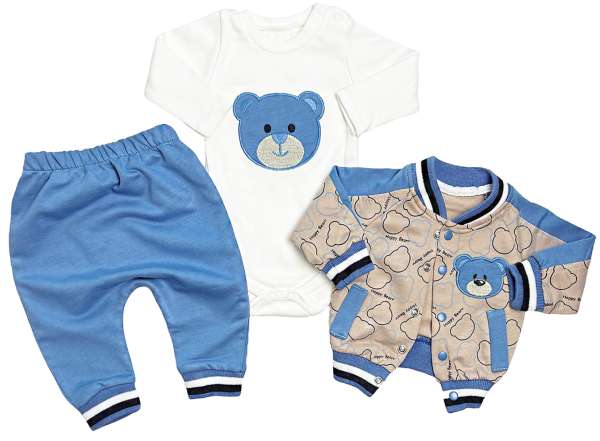 3részes babaruha szett- Maci Méret: 56-62