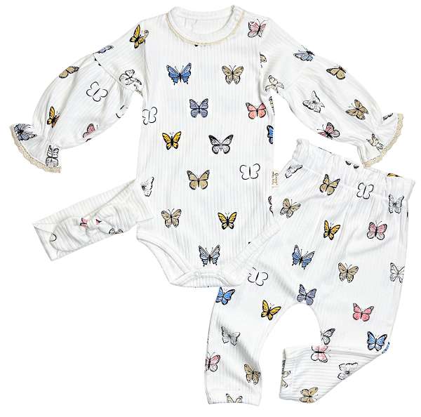 3 részes babaszett – Pillangó Méret: 68-74