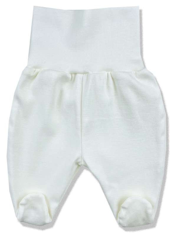 Lábfejes pamut baba nadrág, fehér Méret: 56 (0-2hó)