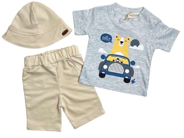 3 részes nyári szett babáknak – Hello Méret: 86 (12-18hó)
