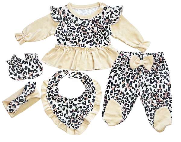 5 részes szett babáknak – Leopárd Méret: 56-62