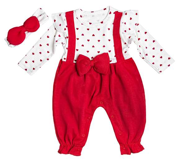 2részes babaruha szett- Mini, piros Méret: 9 -12 hónap