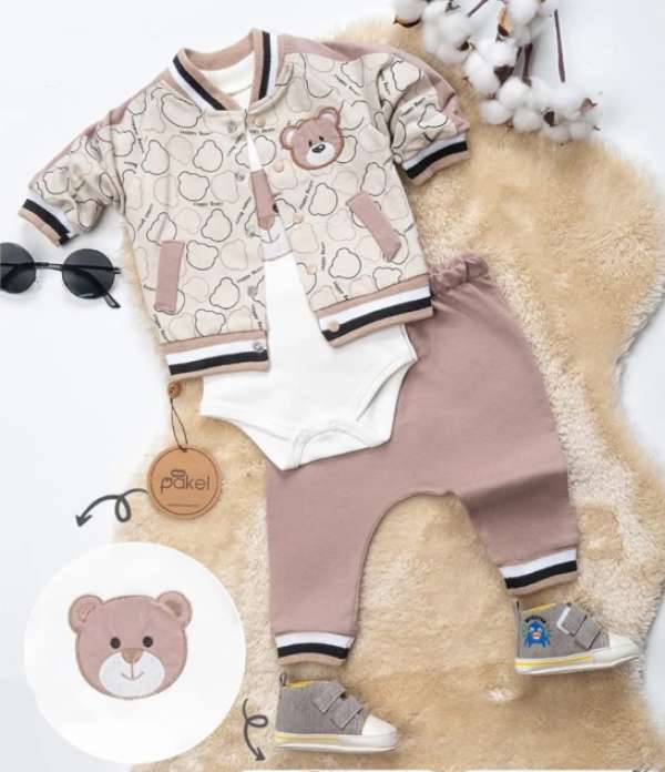 3részes babaruha szett- Maci Méret: 56-62