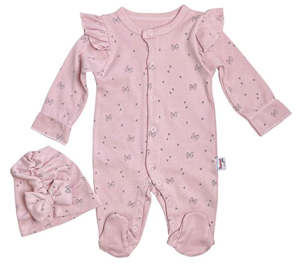 Baba rugdalózó – Love 3, rugi + sapka Méret: 0-3 hónap