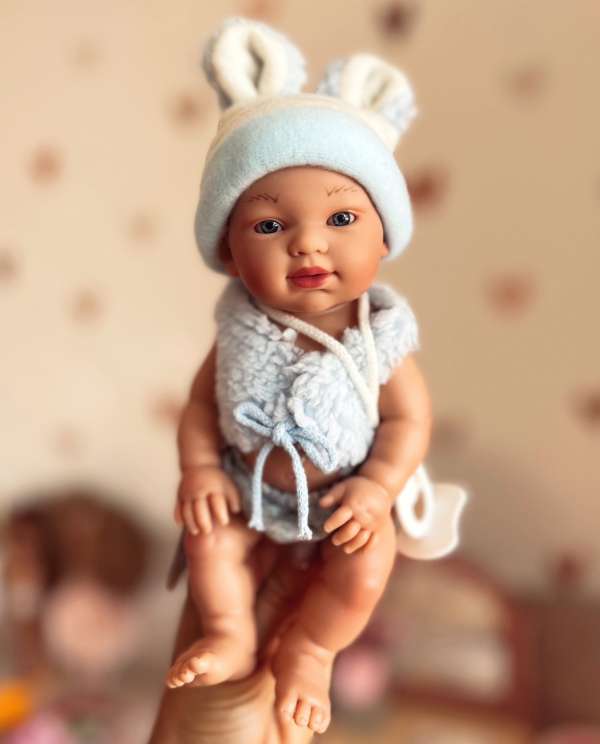 Kézműves spanyol baba- Baby Teddy, K, 22cm