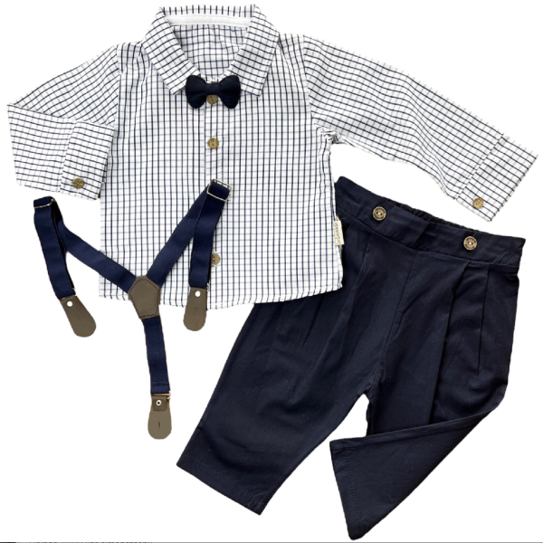 4részes elegáns fiús babaruha szett - Elegáns Méret: 80-86