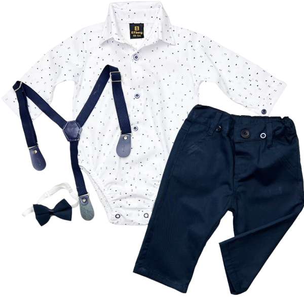 4részes elegáns fiús babaruha szett- Divat, Méret: 86 (12-18hó)