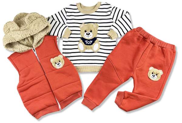 3részes szett- Teddy Méret: 80 (9-12hó)