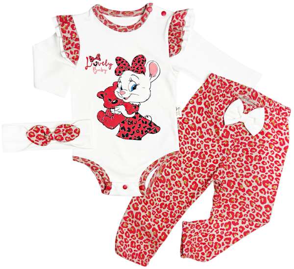 3 részes babaruha szett – Lovely Méret: 80 (9-12hó)