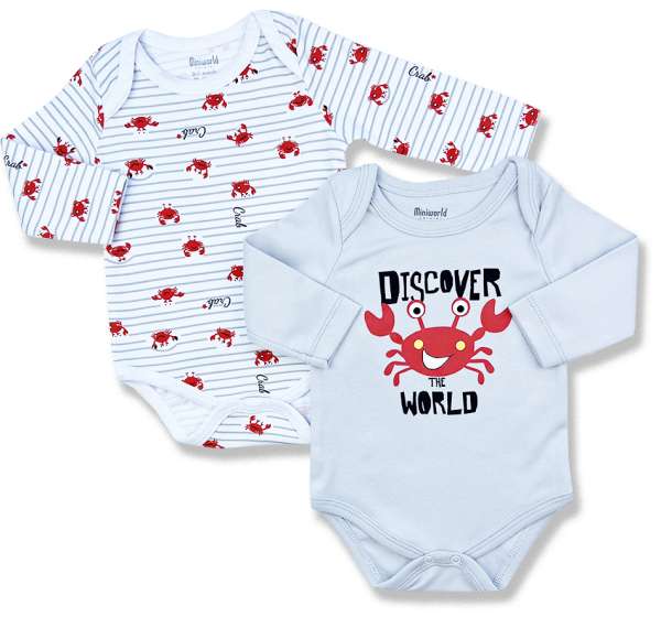 Baba body- Fedezd fel a világot, 2 darab Méret: 0-3 hónap