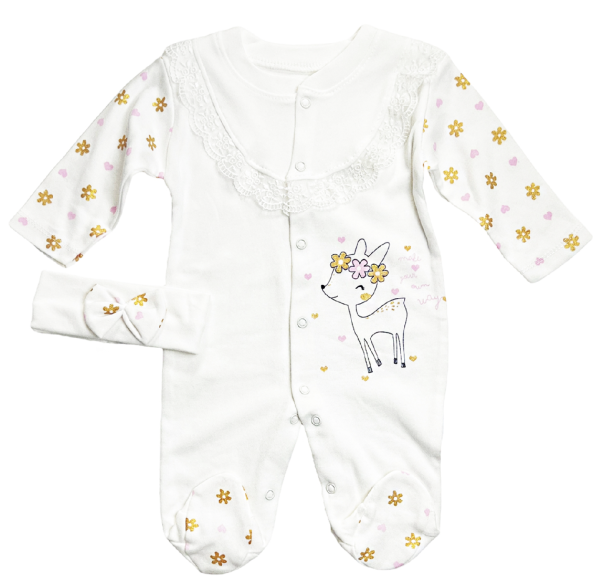 2 részes baba overál - Őzike Méret: 62 (2-4hó)