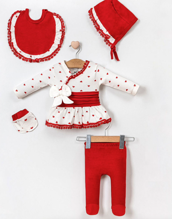 5 részes szett babáknak – Szivecske Méret: 56-62