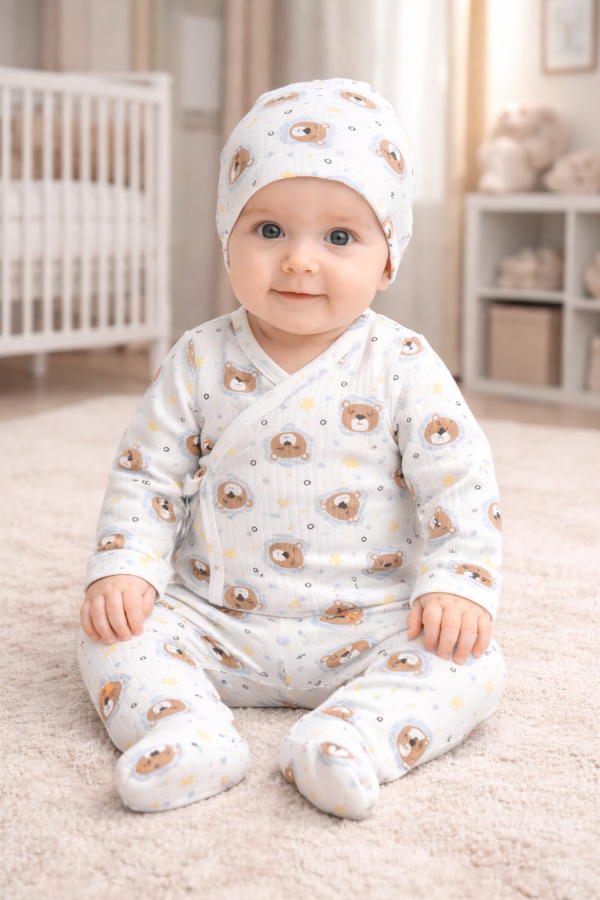 3részes babaruha szett - Maci Méret: 56 (0-2hó)