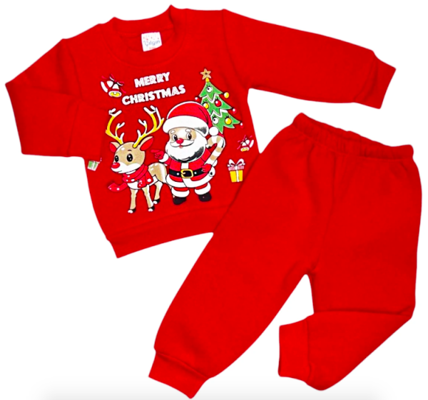 Karácsonyi babaruha együttes- HO HO HO Méret: 74 (6-9hó)