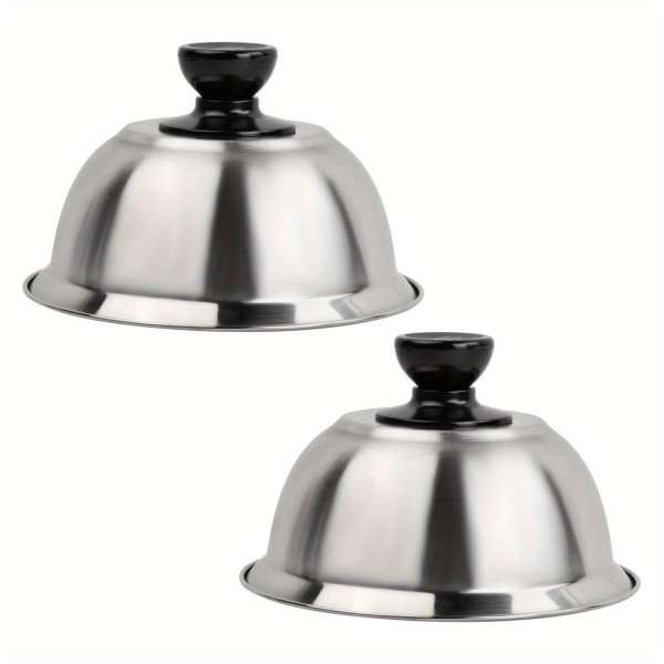 2 darab Rozsdamentes Acél Burger Fedő