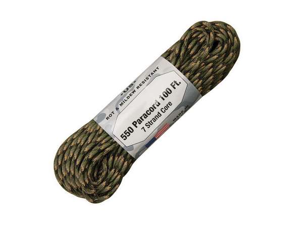 Paracord 550 Forest Camo - 30 m-es kiszerelés