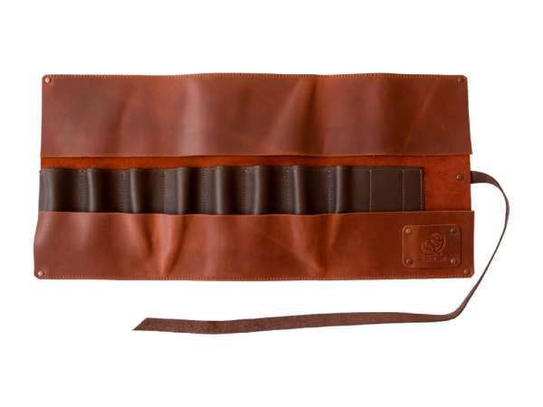 BeaverCraft TR8X tárolótáska faragó szerszámokhoz, bőr - 8 férőhelyes