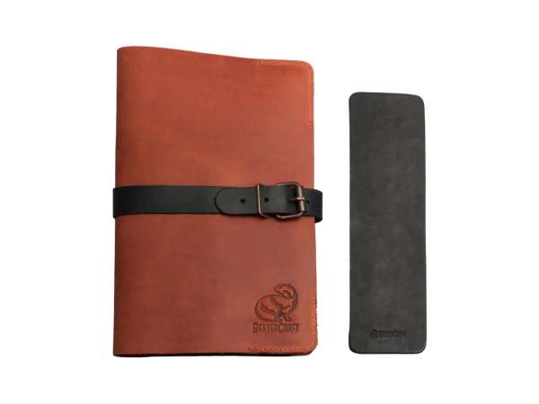 BeaverCraft TR3X tárolótáska faragó szerszámokhoz, bőr - 3 férőhelyes