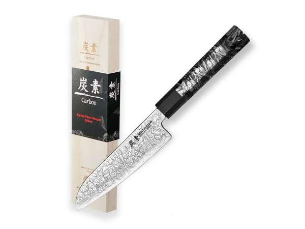 Dellinger Carbon Fiber Octagon ko-Santoku konyhakés 14 cm