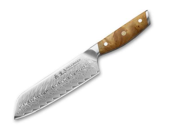 Dellinger Longevity Damascus Edition Santoku konyhakés 18 cm